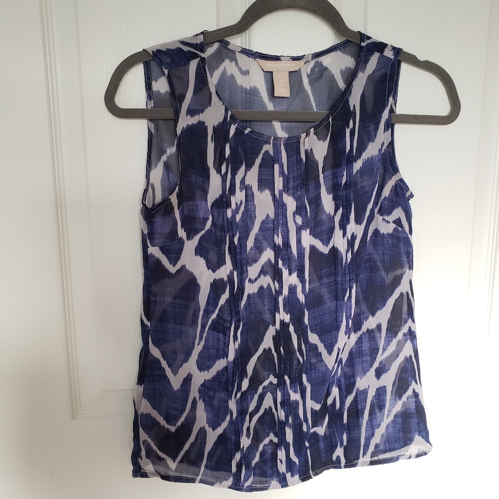 Banana Republic Sheer Sleeveless Blouse